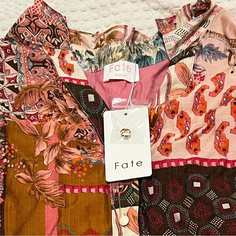 Fate Multicoloured patchwork blouse - Picture 4 of 5